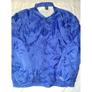 Rawlings Snap Front Jacket Size 4X Blue Lined Collared Pockets